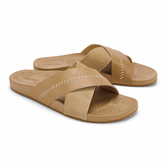 Olukai Kipe‘a ‘Olu Women‘s Slide Sandals - Warm Sand