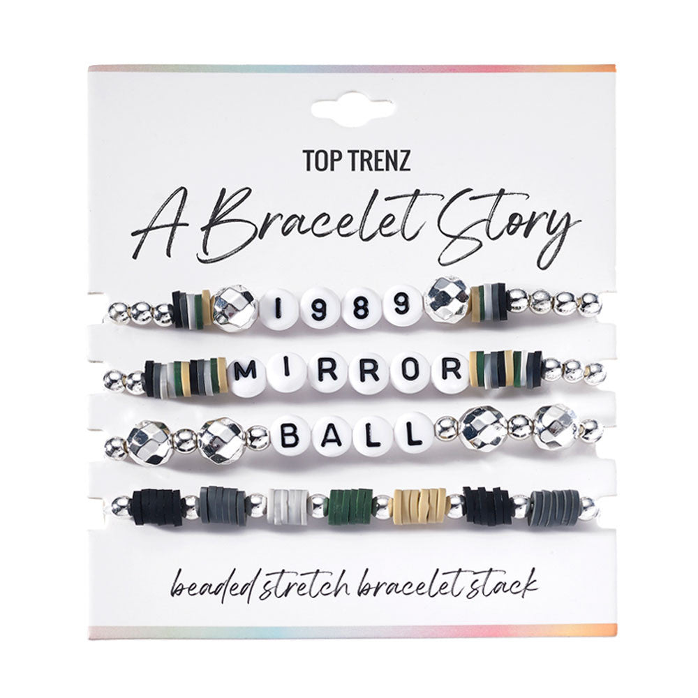Mirror Ball Bracelet Story Set – 4-Piece Reflective Collection / Top Trenz Online Shop