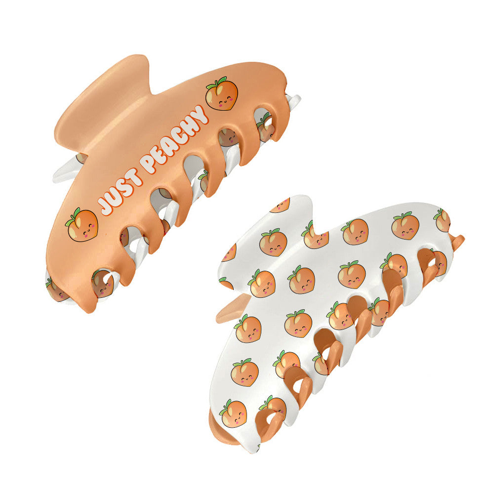 Large Two Sided Fruit Printed Claw Hair Accessory Clip / Top Trenz Outlets