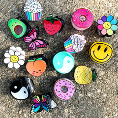 Mini Yellow Happy Claw Clips / Top Trenz Online