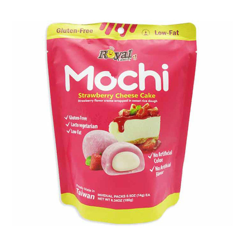 Mochi Strawberry Cheesecake - Soft, Chewy Delight with Strawberry & Cream! / Top Trenz US