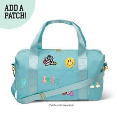 Blue Nylon Duffle Travel Bag For Tween and Teens / Top Trenz Discount