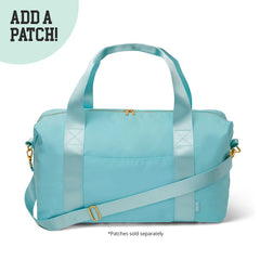 Blue Nylon Duffle Travel Bag For Tween and Teens / Top Trenz Discount