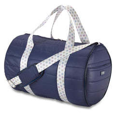 Navy Puffer Duffel Bag with Multicolor Star Straps – Fun Travel, Gym & Overnight Bag for Girls / Top Trenz Discount