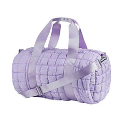 Purple Scrunchie Puffer Duffle – Stylish & Spacious Travel Bag / Top Trenz Online
