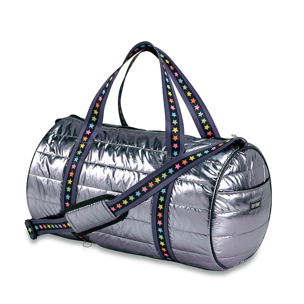 Gunmetal Puffer Duffels Overnight Bags / Top Trenz Discount