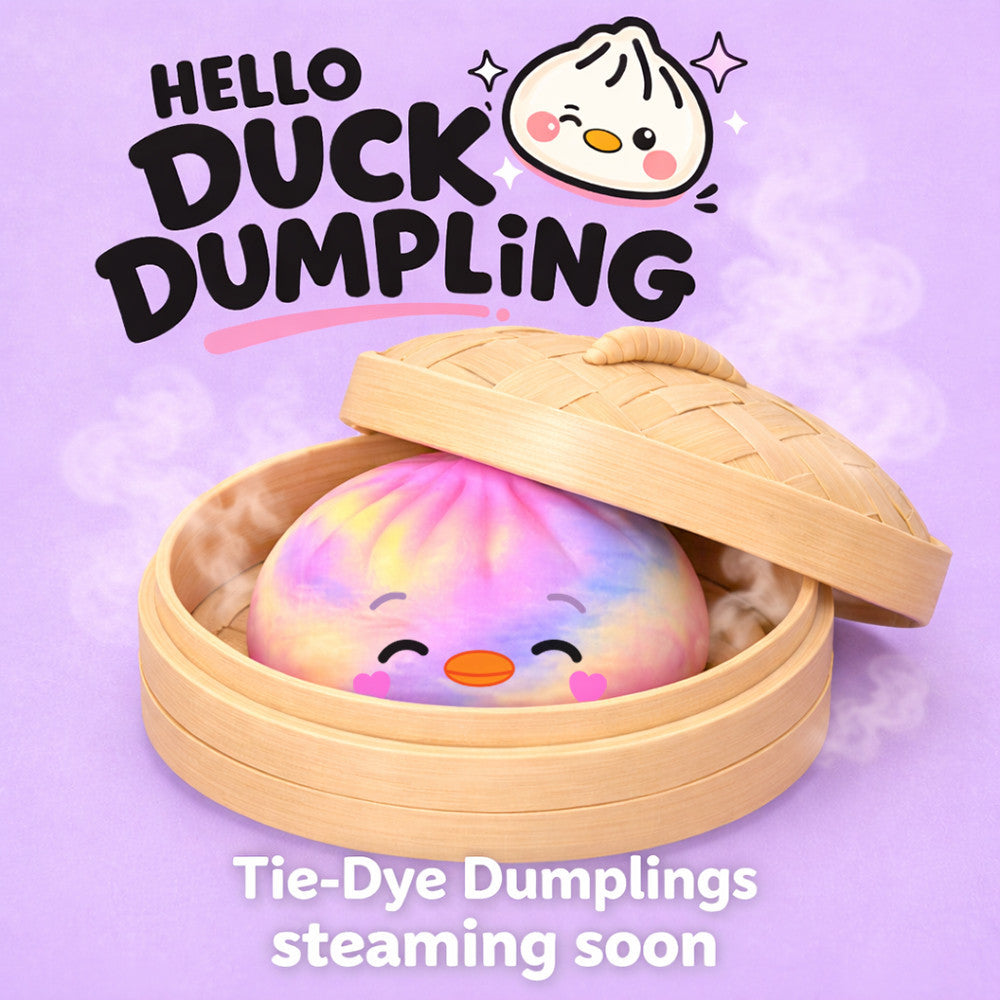 Hello Duck Dumpling Tie-Dye Edition Squishy - Mystery Steamer Toy / Top Trenz Outlets