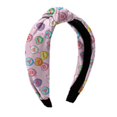 Hearts Printed Knot Headbands Accessory For All / Top Trenz Online