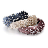 Pearl Headbands W/ Knots - Hair Accessories - Top Trenz / Top Trenz Outlets