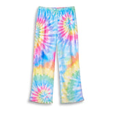 Tie-Dye Pastel Rainbow Fuzzy Pajamas Cozy Pajama Pants / Top Trenz US