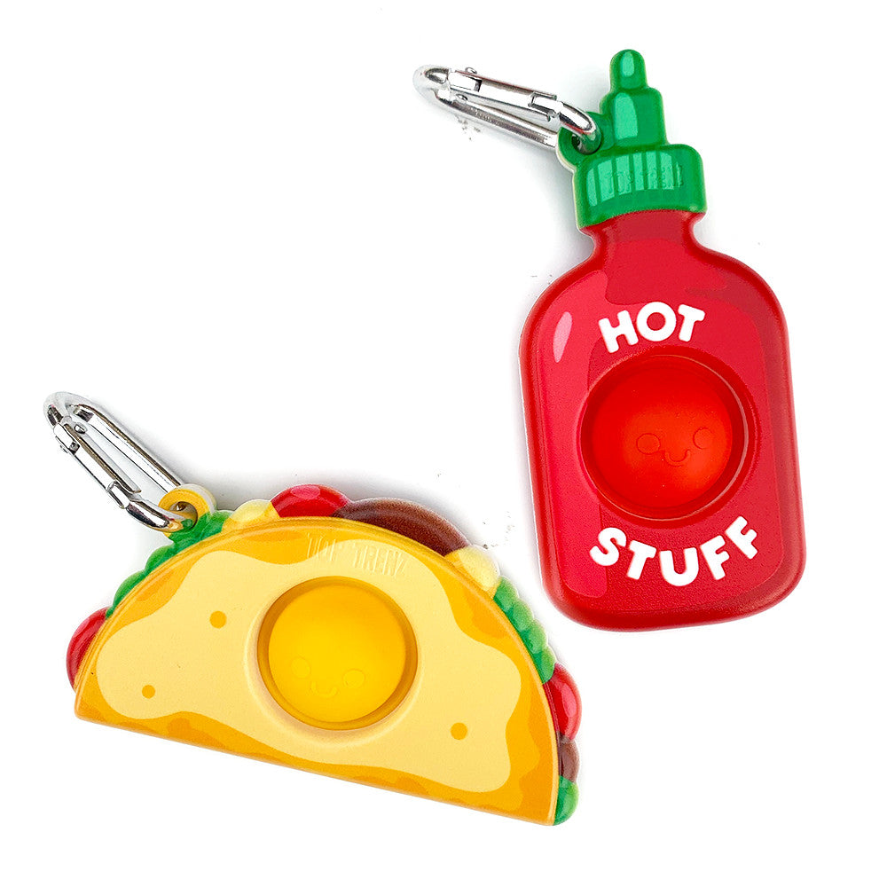 OMG Mega Pop Best Friend Keychains - Taco & Hot Sauce / Top Trenz Online
