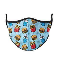 Super Cute Fast Food Face Cloth Mask For Kids / Top Trenz Discount