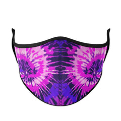 Pink Purple Spiral Tie-Dye Face Mask / Top Trenz Sale