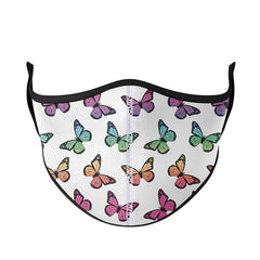 White Rainbow Butterfly V2 Face Mask / Top Trenz Online