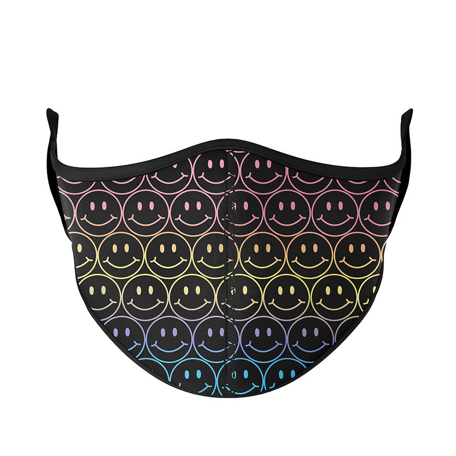 Rainbow Happy Face Face Mask / Top Trenz Outlets