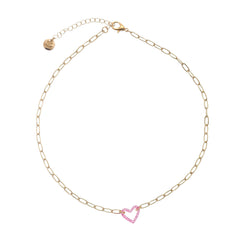 Trendy Paperclip Heart Pendant Necklace / Top Trenz Sale