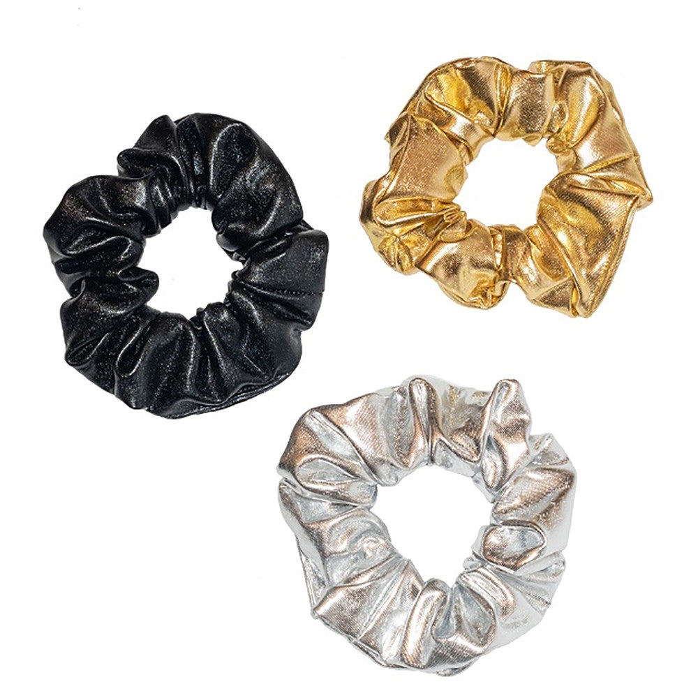 Shiny Metallic Scrunchies Hot Selling Hair Ponytail Holder / Top Trenz US