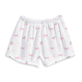Bow and Cherry Fuzzy Lounge Shorts For Kids And Tweens / Top Trenz Outlets