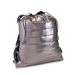 Top Rated Gunmetal Puffer Sling Drawstring Cinch Bags / Top Trenz Online Shop