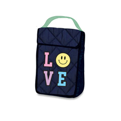 Trendy Navy Printed Puffer Insulated Snack Bag / Top Trenz Online Shop