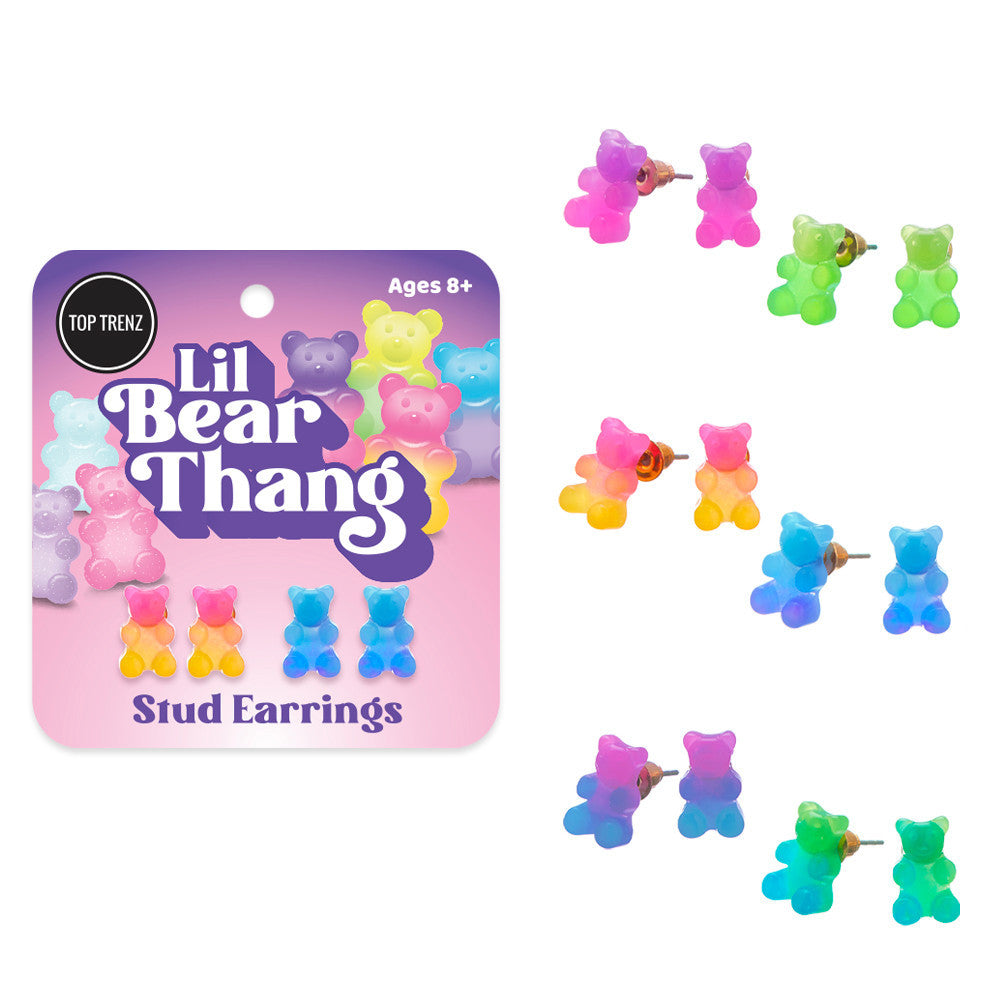 Playful Bear Design Stud Earring Sets / Top Trenz Online