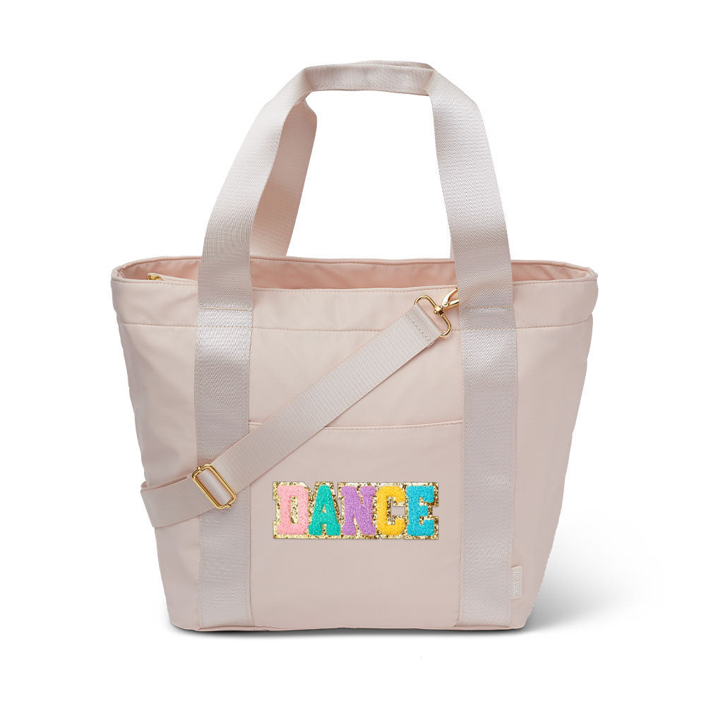 Beige Nylon Weekender Dance Tote Bag / Top Trenz Online