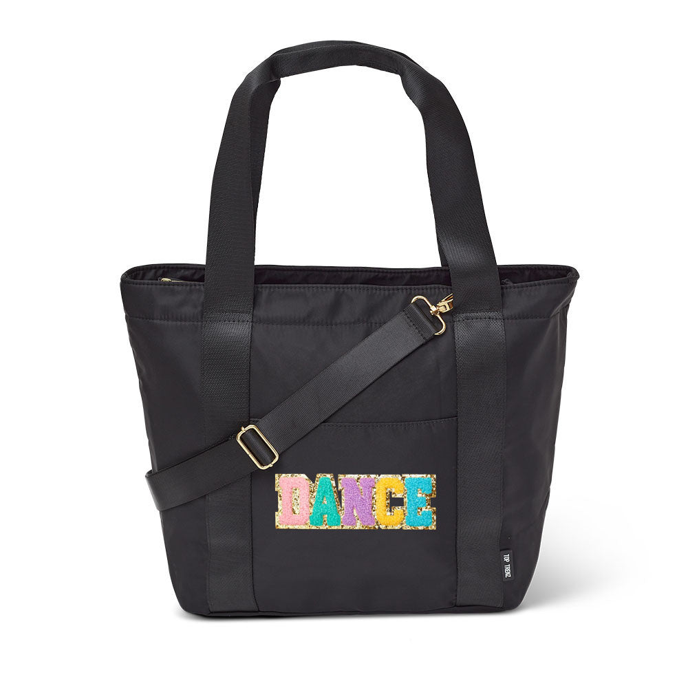 Black Nylon Weekender Dance Tote Bag / Top Trenz Outlets