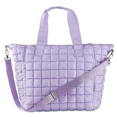 Purple Scrunchie Weekender Tote – Stylish & Spacious Travel Bag / Top Trenz Online Shop