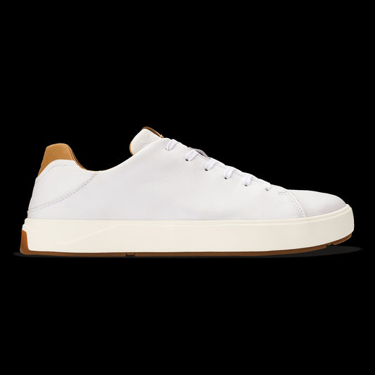 Olukai Lae‘ahi Lī ‘Ili Leather Sneakers - Bright White