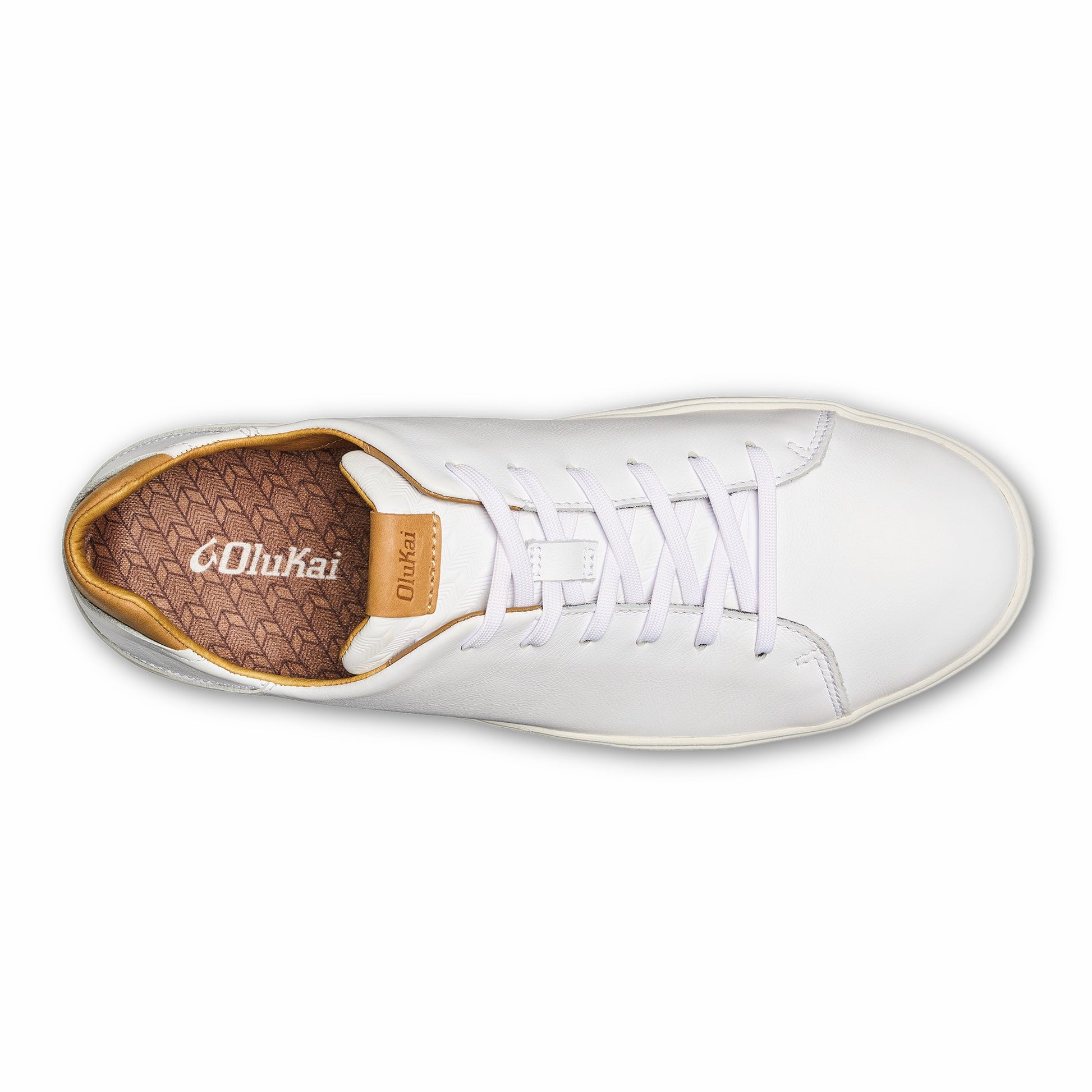 Olukai Lae‘ahi Lī ‘Ili Leather Sneakers - Bright White