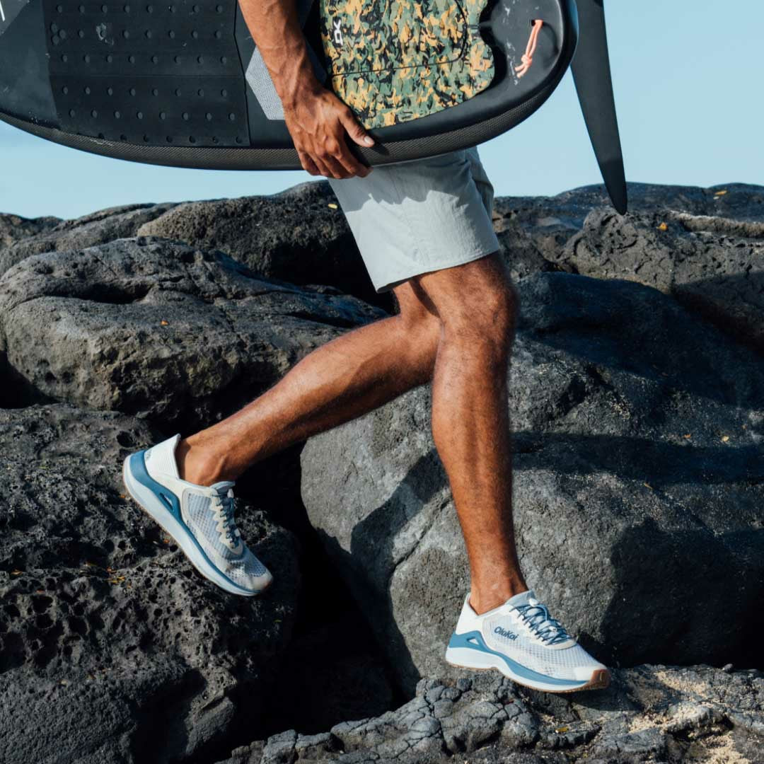 Olukai ‘Ahi Water Boat Shoes - Blue Pearl / White Sand