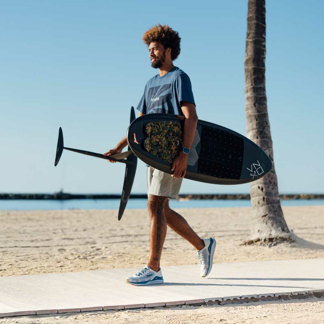 Olukai ‘Ahi Water Boat Shoes - Blue Pearl / White Sand