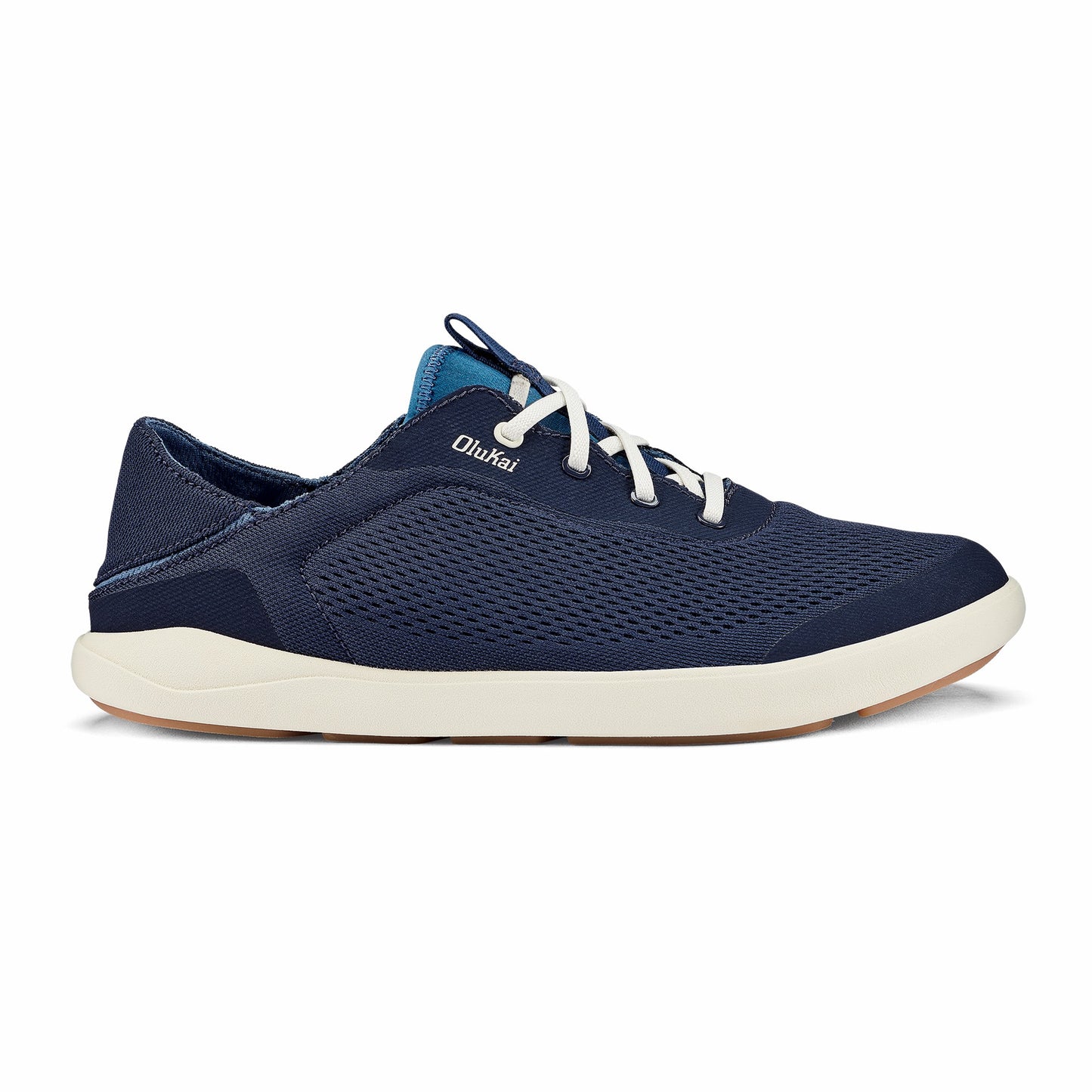 Olukai Moku Pae Boat Shoes - Trench Blue / Off White