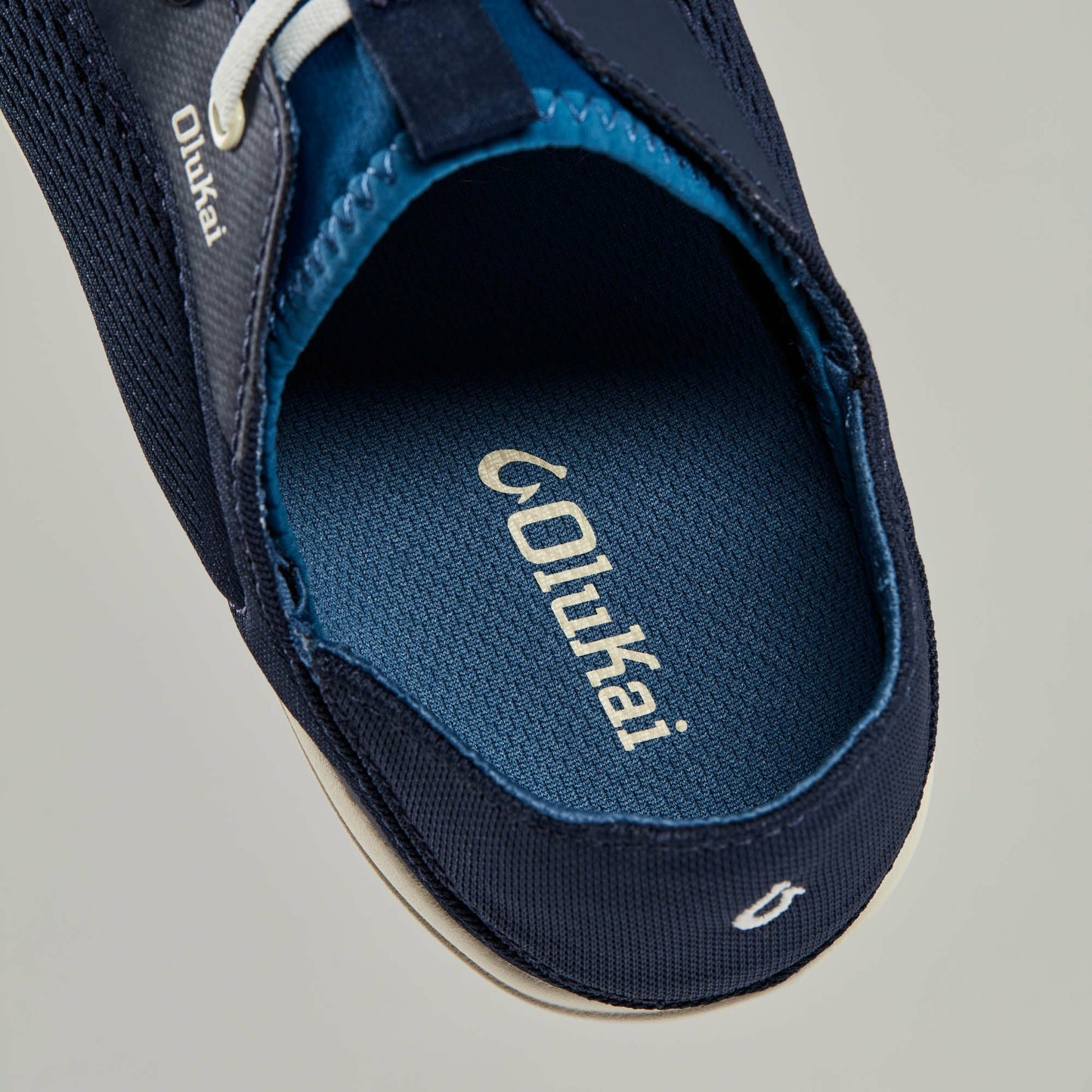 Olukai Moku Pae Boat Shoes - Trench Blue / Off White