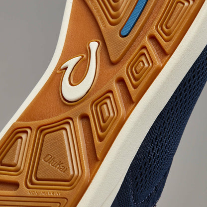 Olukai Moku Pae Boat Shoes - Trench Blue / Off White