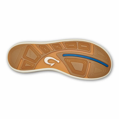 Olukai Moku Pae Boat Shoes - Trench Blue / Off White