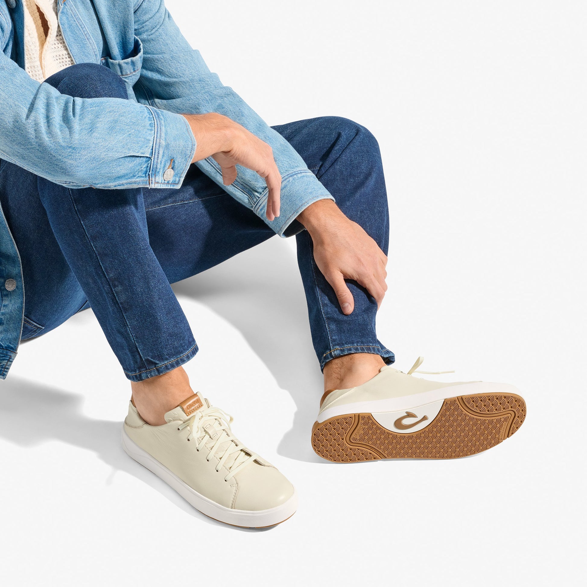 Olukai Lae‘ahi Lī ‘Ili Leather Sneakers - Tapa