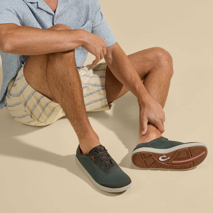 Olukai Moku Pae Boat Shoes - Island Salt / Koi