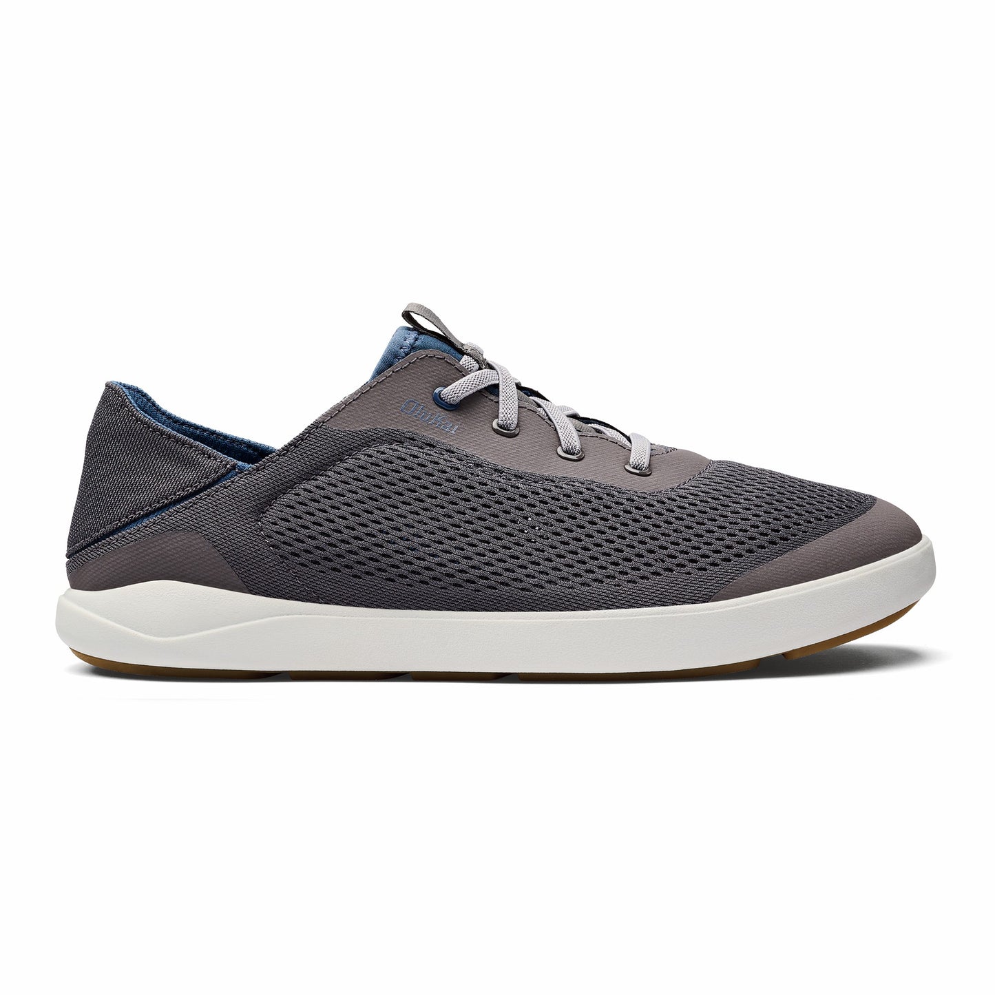 Olukai Moku Pae Boat Shoes - Pavement / Vintage Blue
