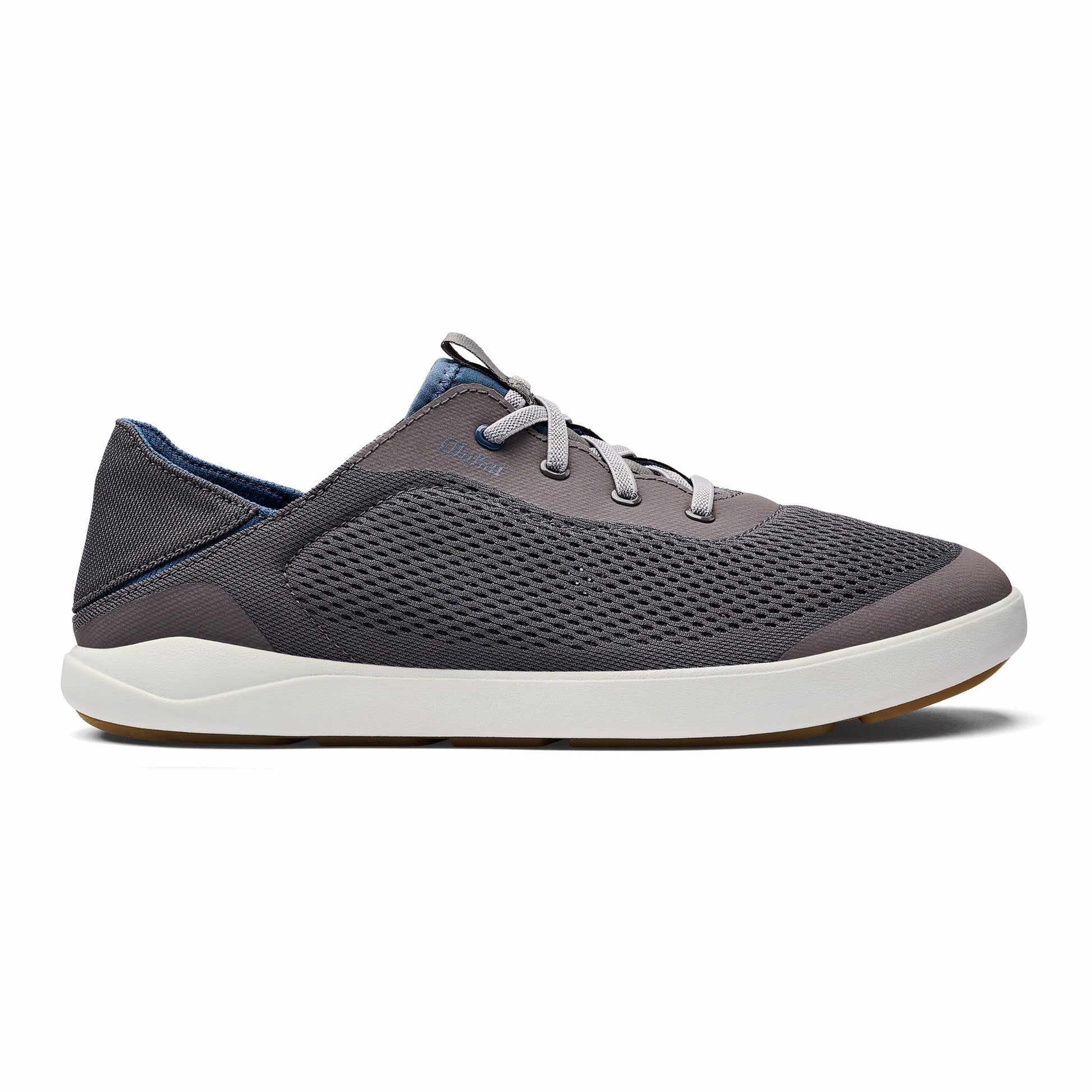 Olukai Moku Pae Boat Shoes - Pavement / Vintage Blue