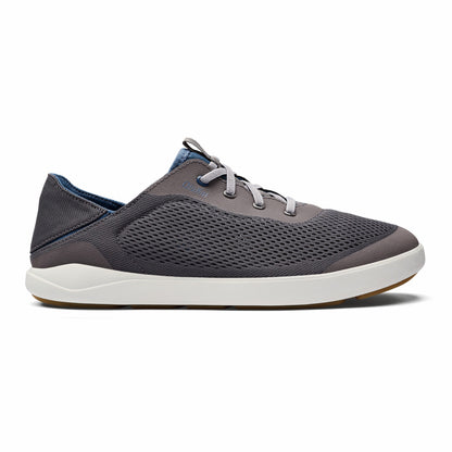 Olukai Moku Pae Boat Shoes - Pavement / Vintage Blue