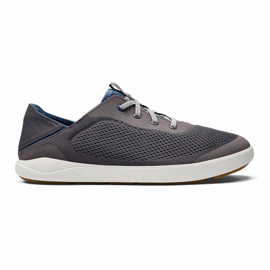 Olukai Moku Pae Boat Shoes - Pavement / Vintage Blue