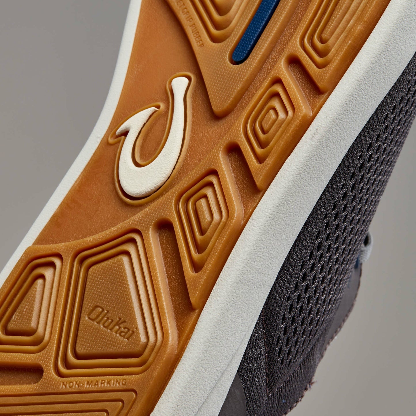 Olukai Moku Pae Boat Shoes - Pavement / Vintage Blue
