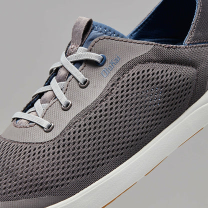 Olukai Moku Pae Boat Shoes - Pavement / Vintage Blue