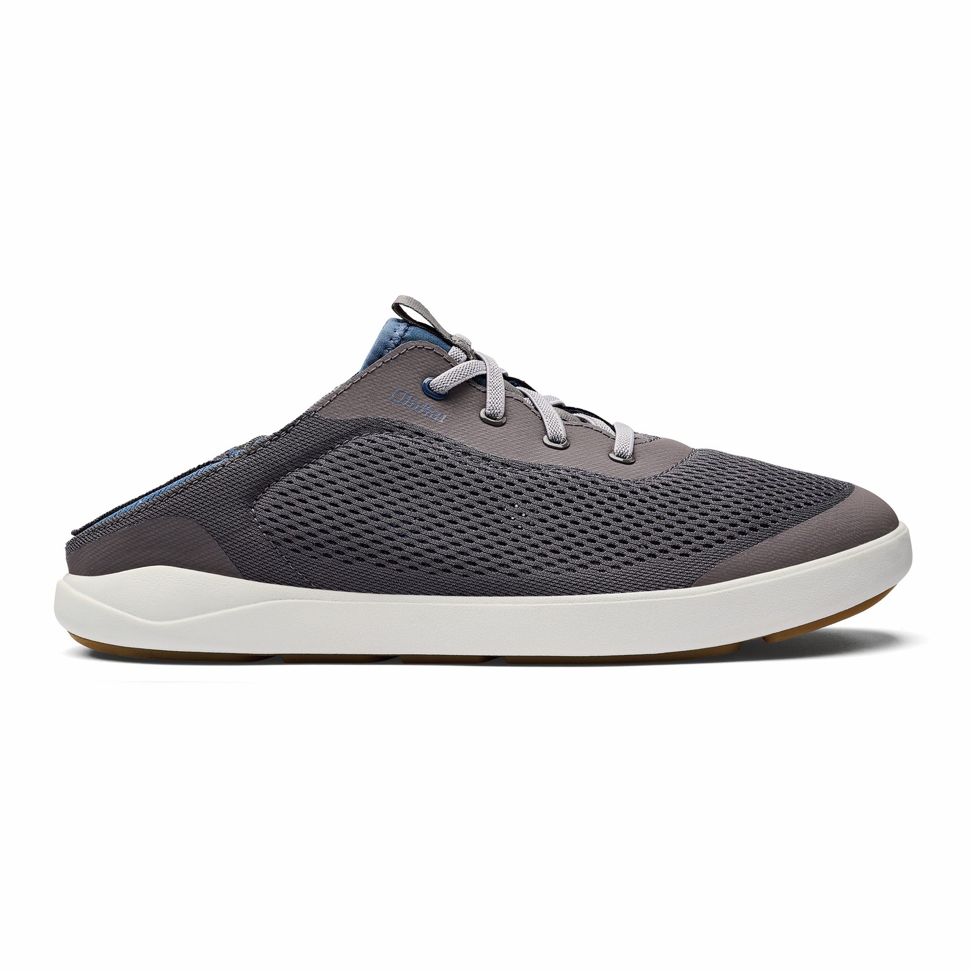 Olukai Moku Pae Boat Shoes - Pavement / Vintage Blue