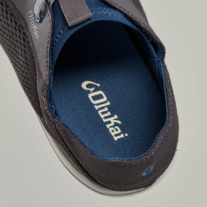 Olukai Moku Pae Boat Shoes - Pavement / Vintage Blue