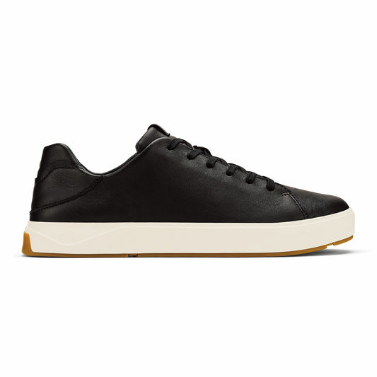 Olukai Lae‘ahi Lī ‘Ili Leather Sneakers - Onyx