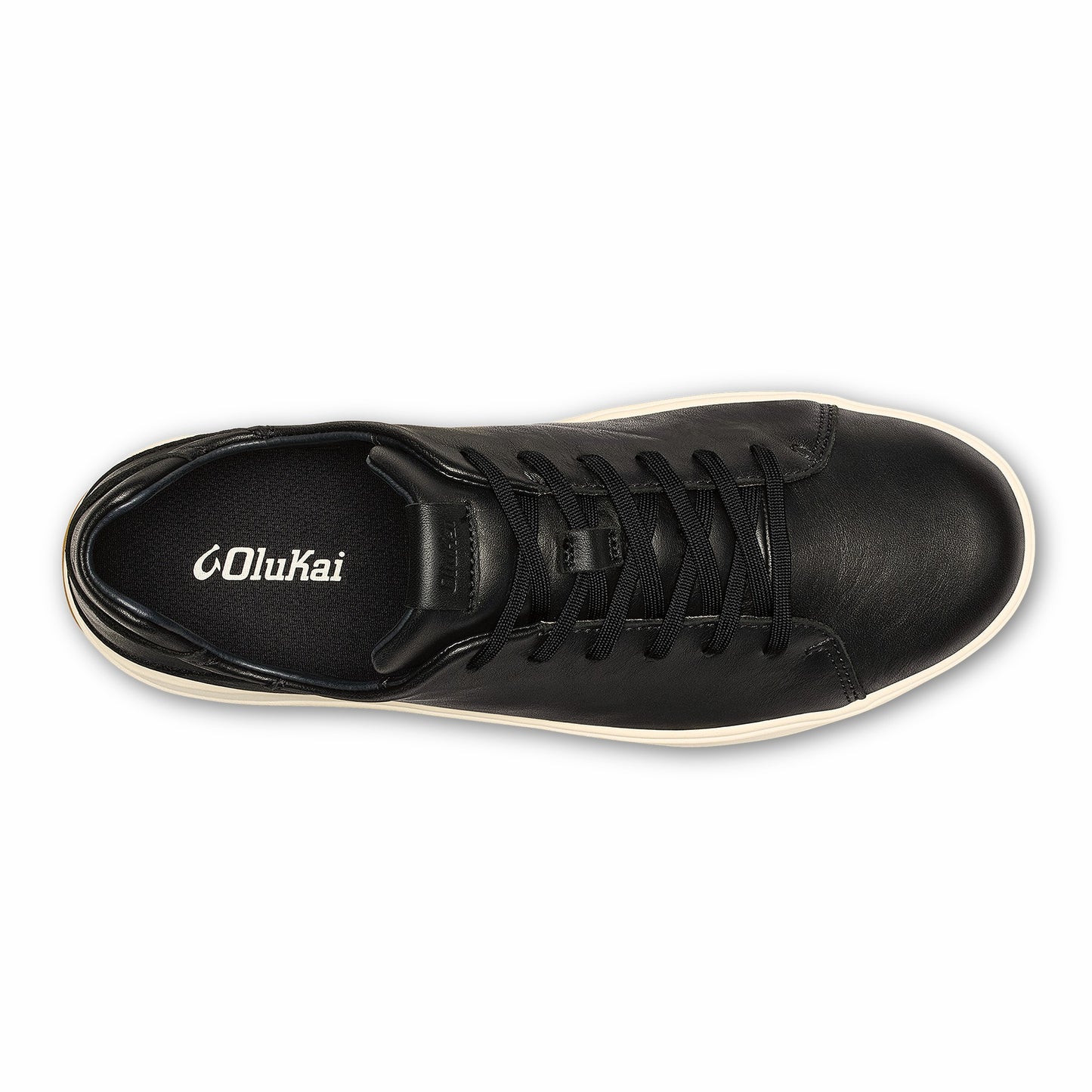 Olukai Lae‘ahi Lī ‘Ili Leather Sneakers - Onyx