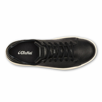 Olukai Lae‘ahi Lī ‘Ili Leather Sneakers - Onyx