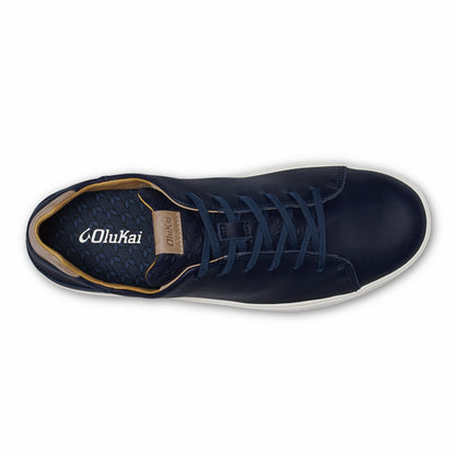 Olukai Lae‘ahi Lī ‘Ili Leather Sneakers - Trench Blue